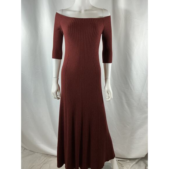 Chlo� Red Wool Maxi Dress Size S - Picture 1 of 3